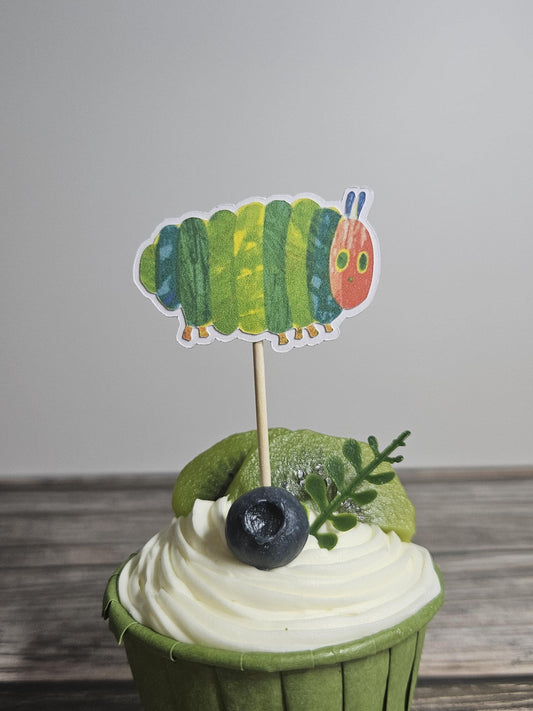 Hungry Caterpillar Cupcake Toppers - Kids Party Supplies