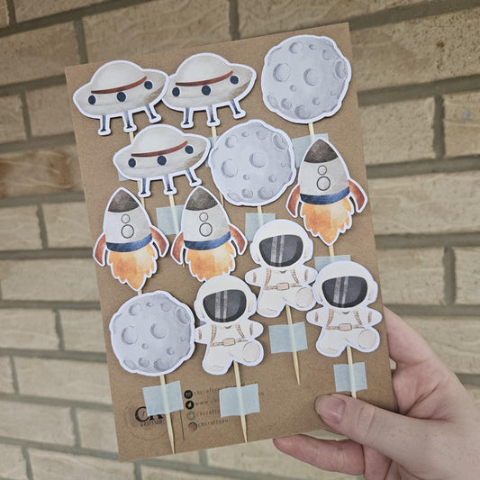 Space Cupcake Toppers | Kids Birthday Party Decorations AU