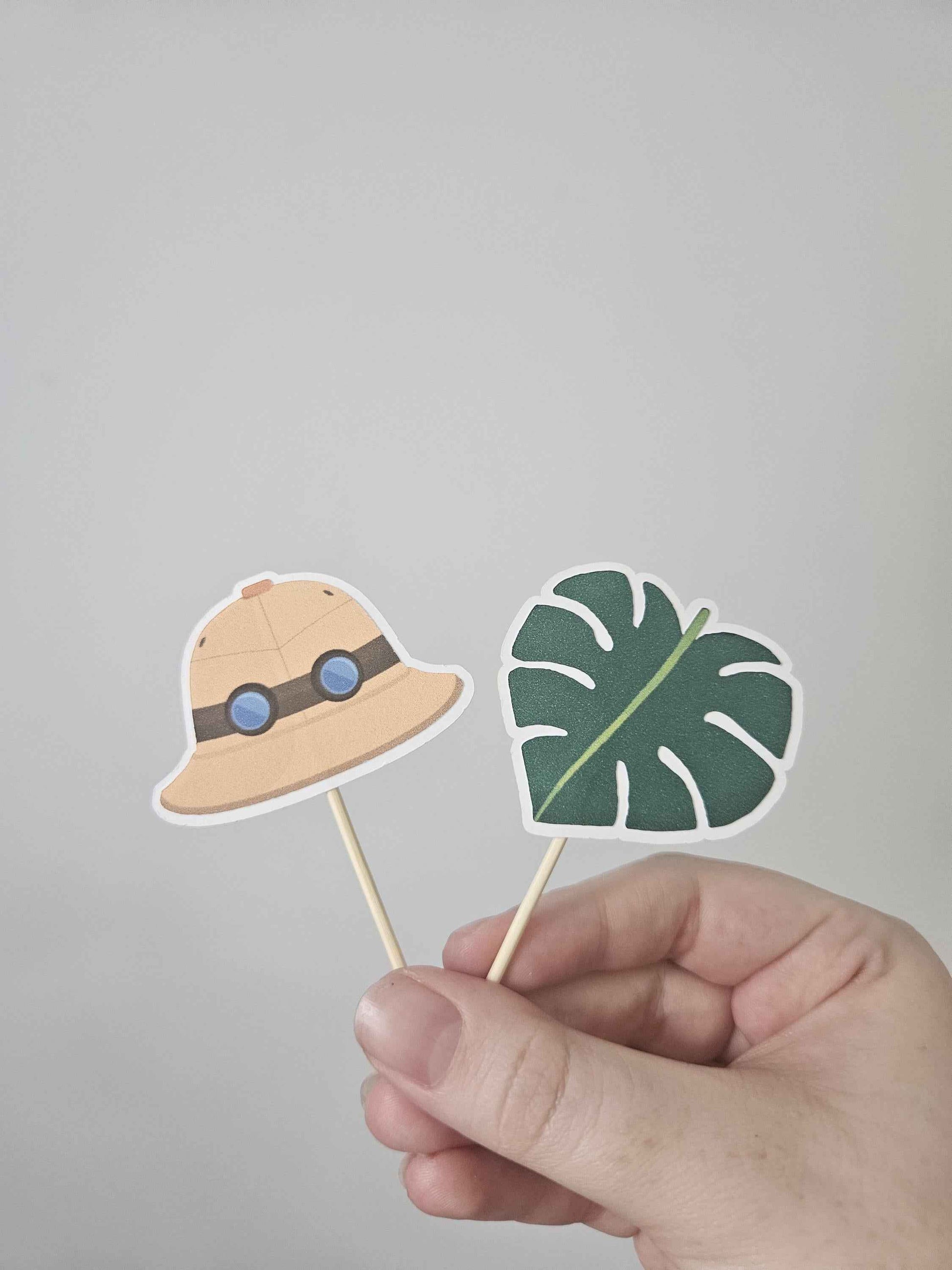 Safari Wild One Cupcake Toppers | Jungle Animal Birthday Party Decorations | Handcrafted Kids Part Decor