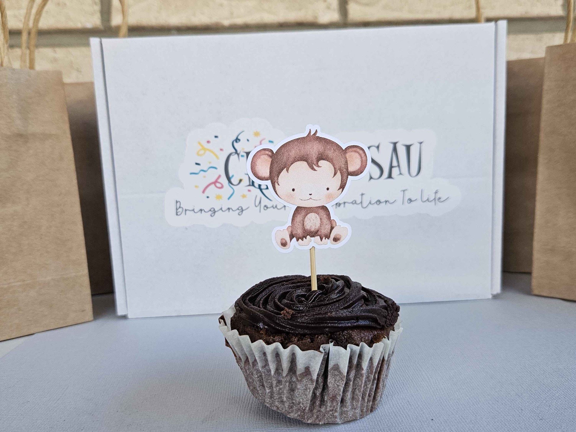 Safari Wild One Cupcake Toppers | Jungle Animal Birthday Party Decorations | Handcrafted Kids Part Decor