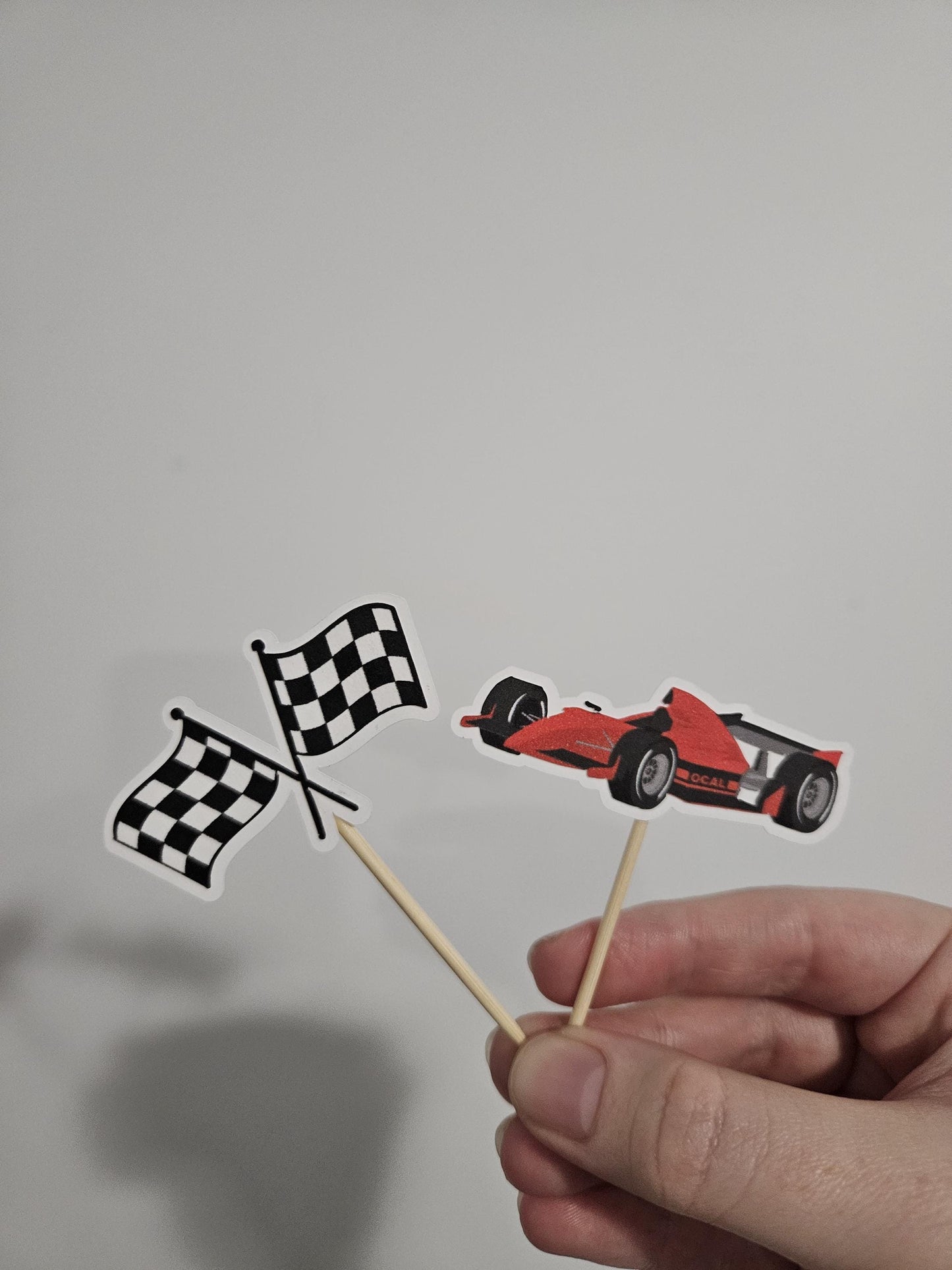 racing flag and car toppers