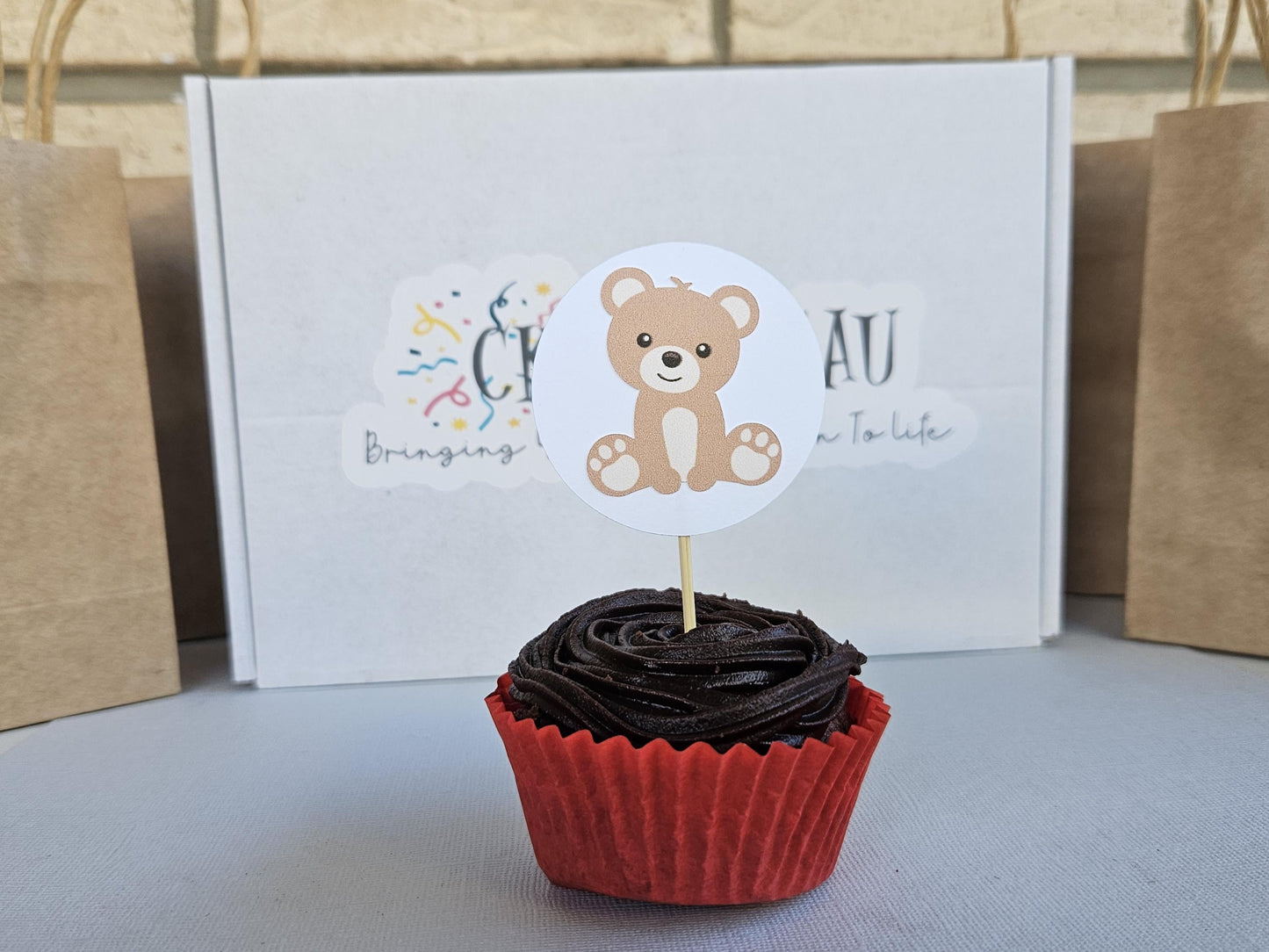 Bear Cupcake Toppers | Kids Birthday Party Supplies AU