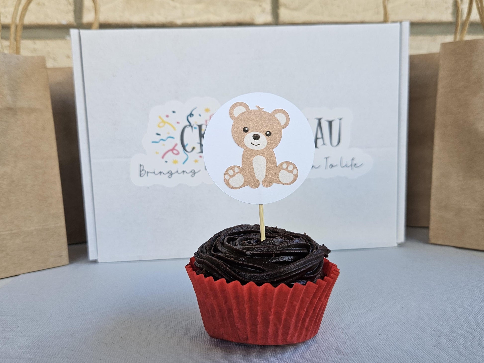 Bear Cupcake Toppers | Kids Birthday Party Supplies AU