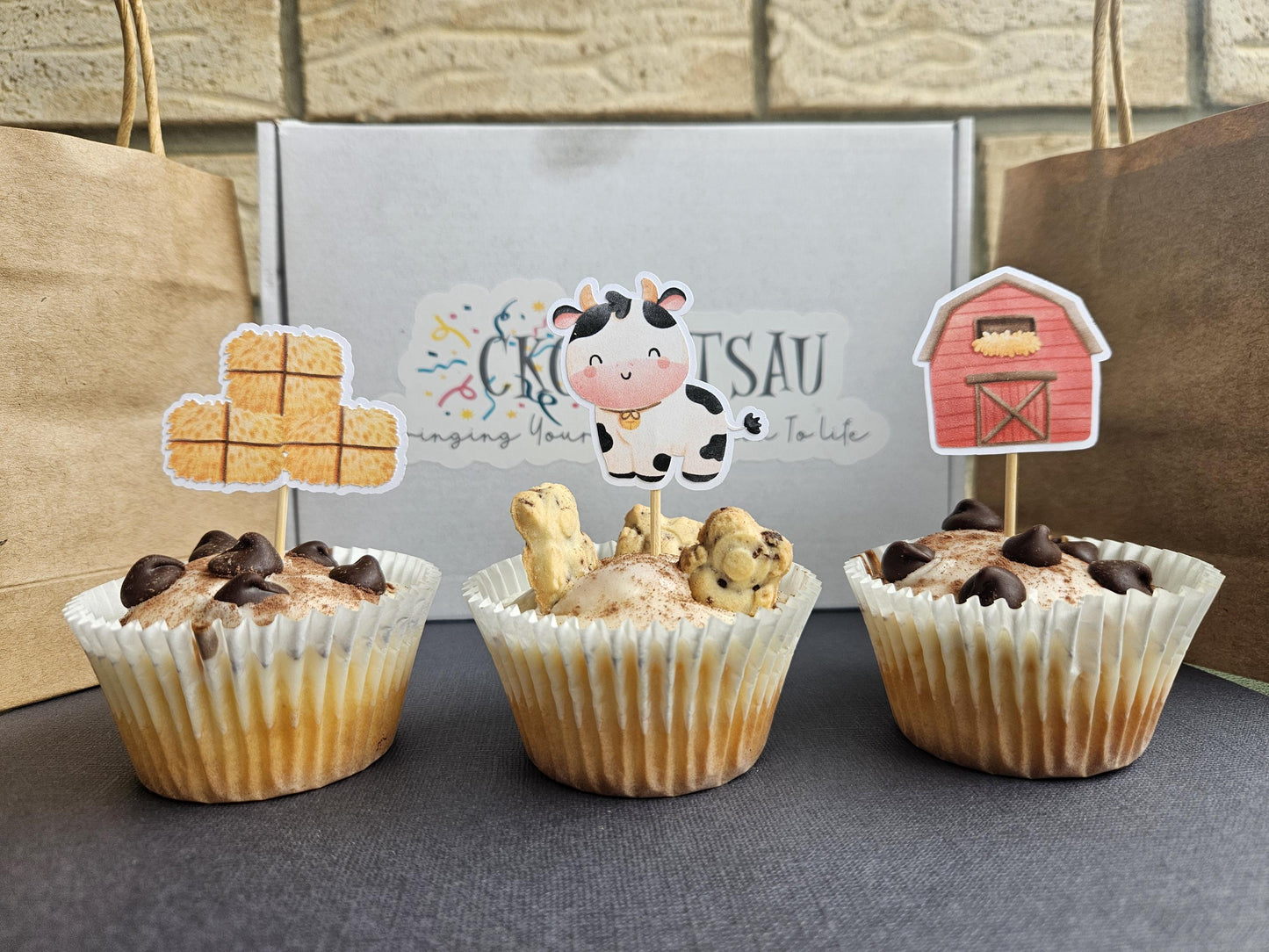 Farm Animal Cupcake Toppers: Handcrafted Barnyard Party Decor