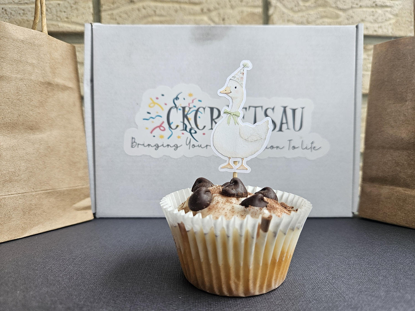 One Silly Goose Cupcake Toppers | Kids Birthday Party Supplies AU