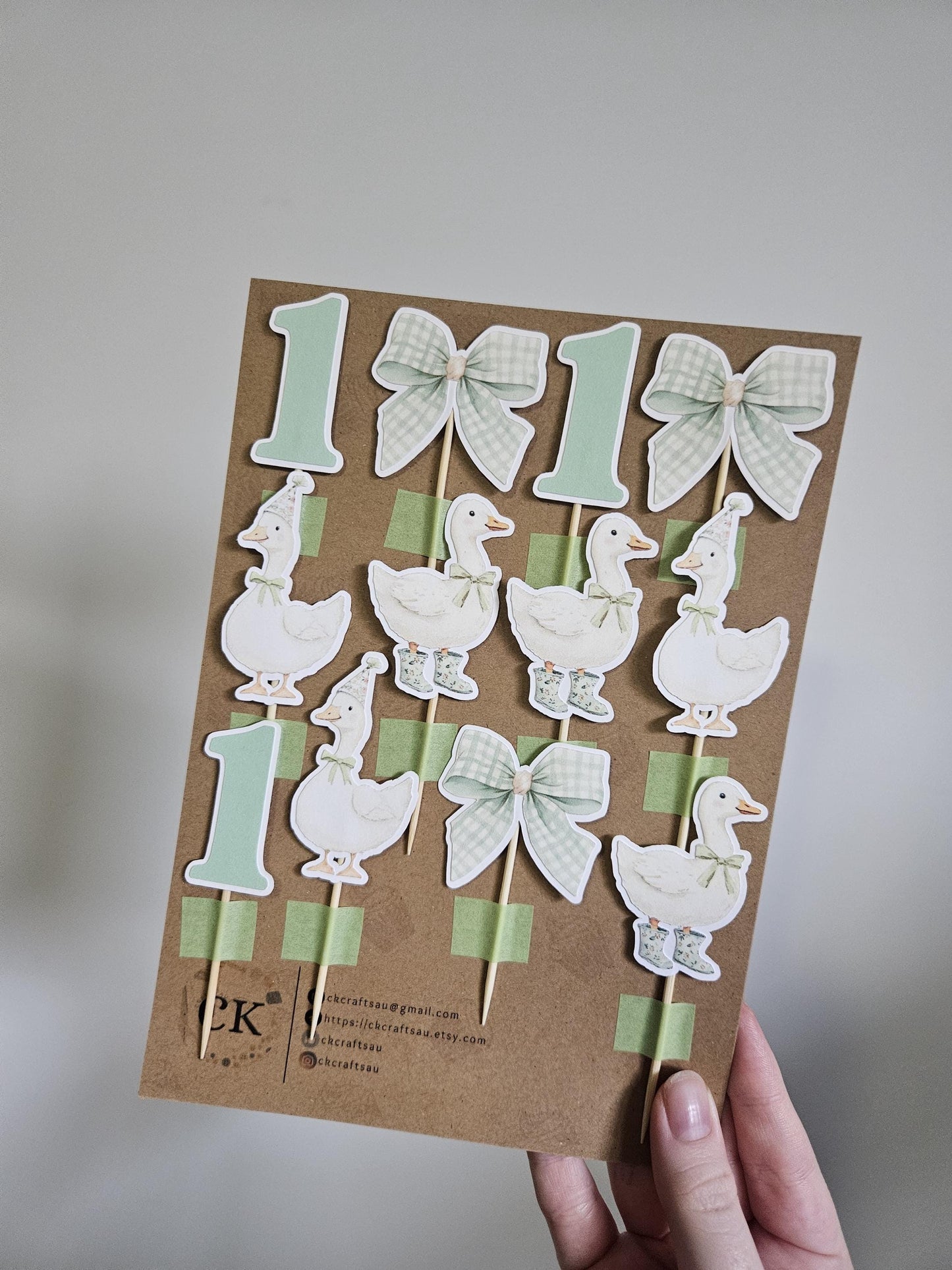 One Silly Goose Cupcake Toppers | Kids Birthday Party Supplies AU