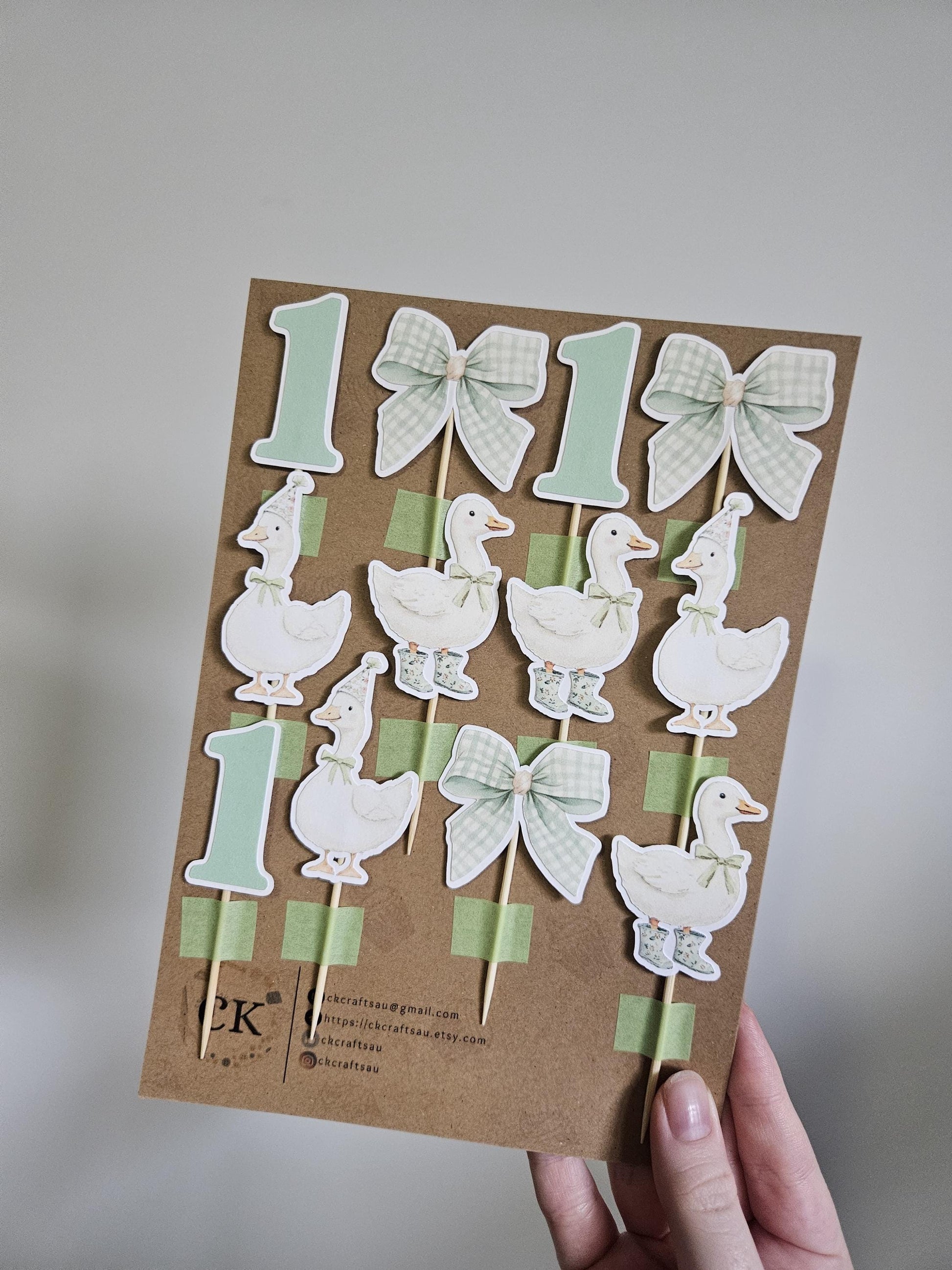 One Silly Goose Cupcake Toppers | Kids Birthday Party Supplies AU