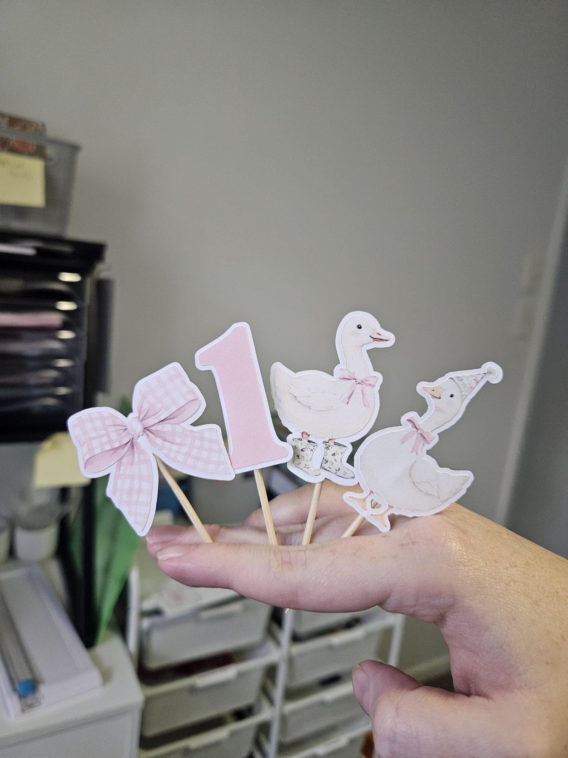 One Silly Goose Cupcake Toppers | Kids Birthday Party Supplies AU