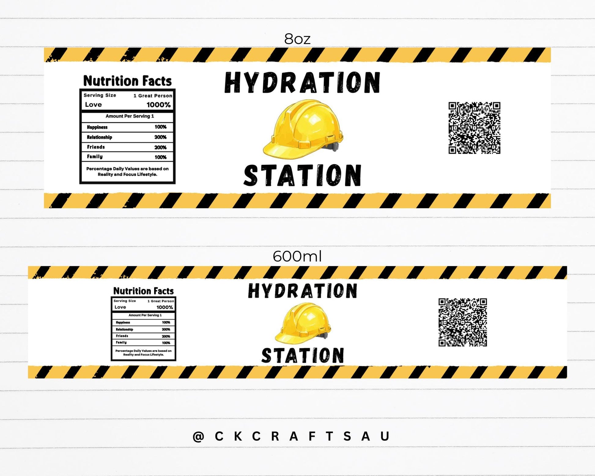 Construction Water Bottle Label Printable | Kids Birthday Party Digital Download
