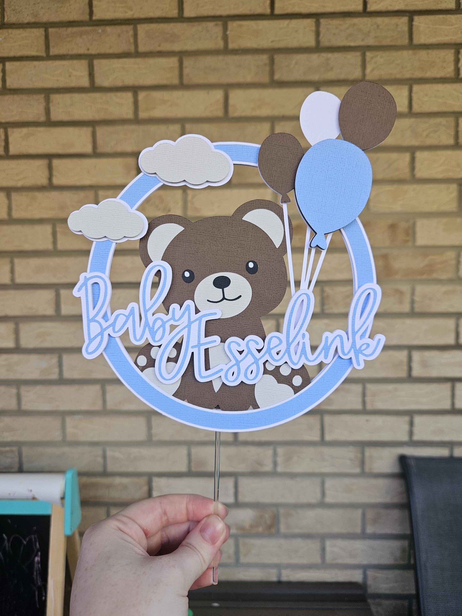 Bear Cake Topper l Custom Baby Shower Cake Decorations