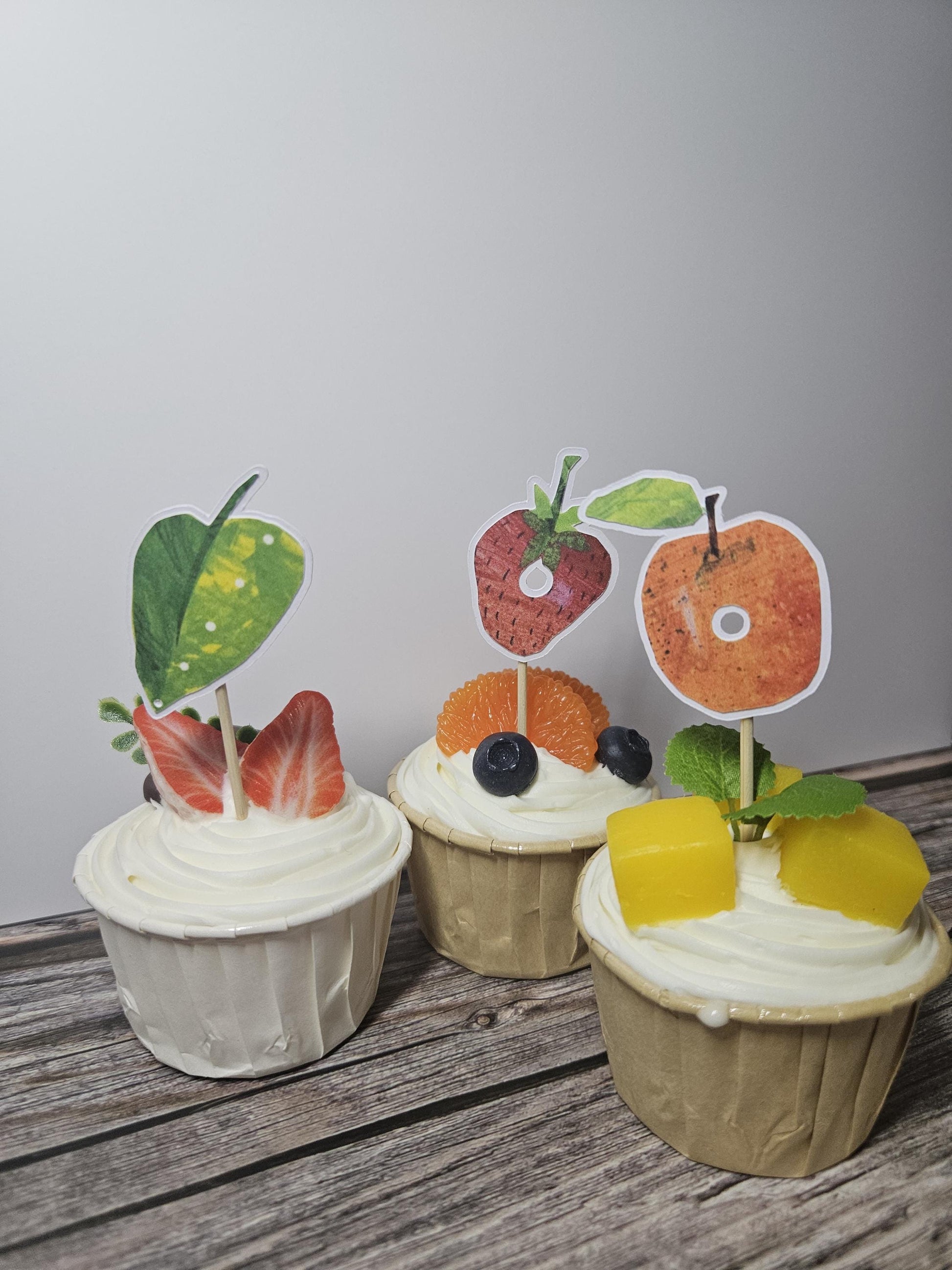 Hungry Caterpillar Cupcake Toppers | Kids Birthday Party Supplies AU