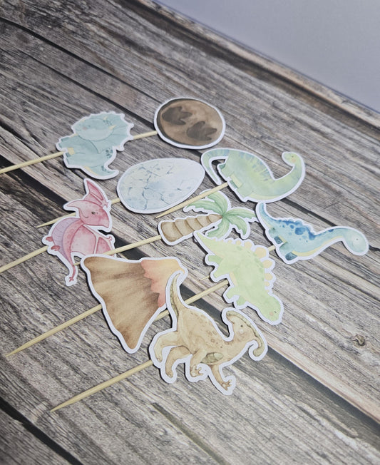Dinosaur Cupcake Toppers - Kids Party Supplies