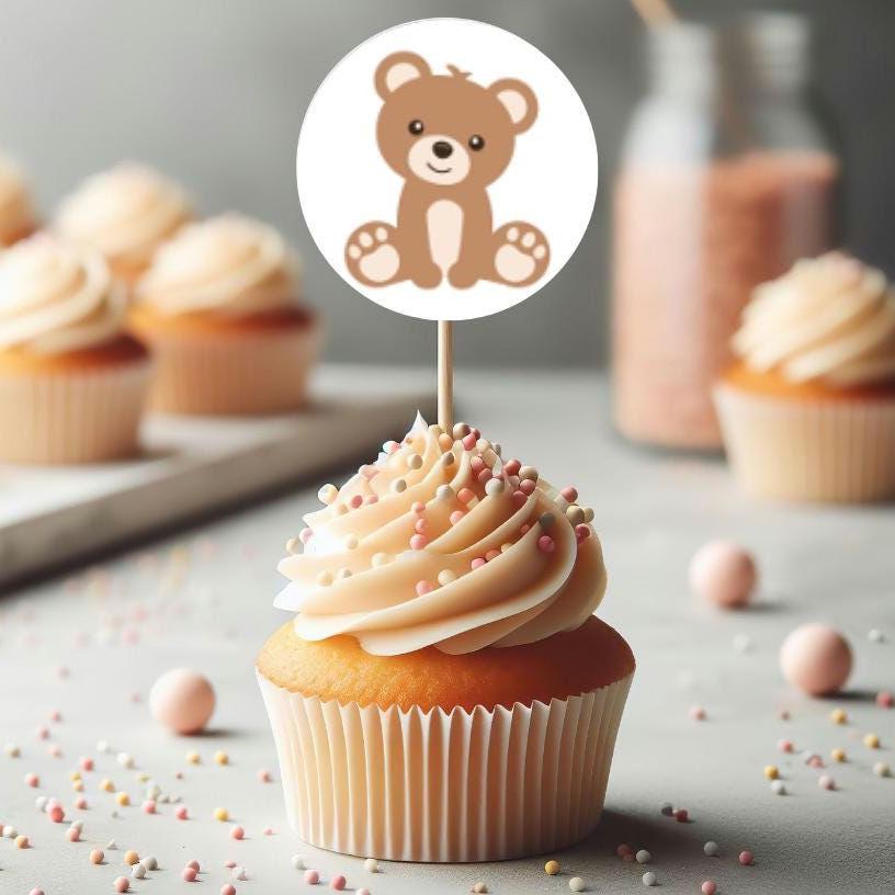 Bear Printable Cupcake Toppers | Digital Download for Birthday Party