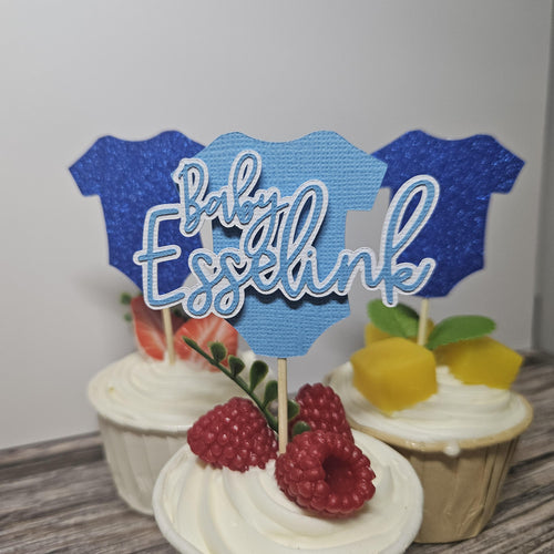 Custom Onesie Cupcake Toppers Set | Baby Shower Cupcake Decorations AU
