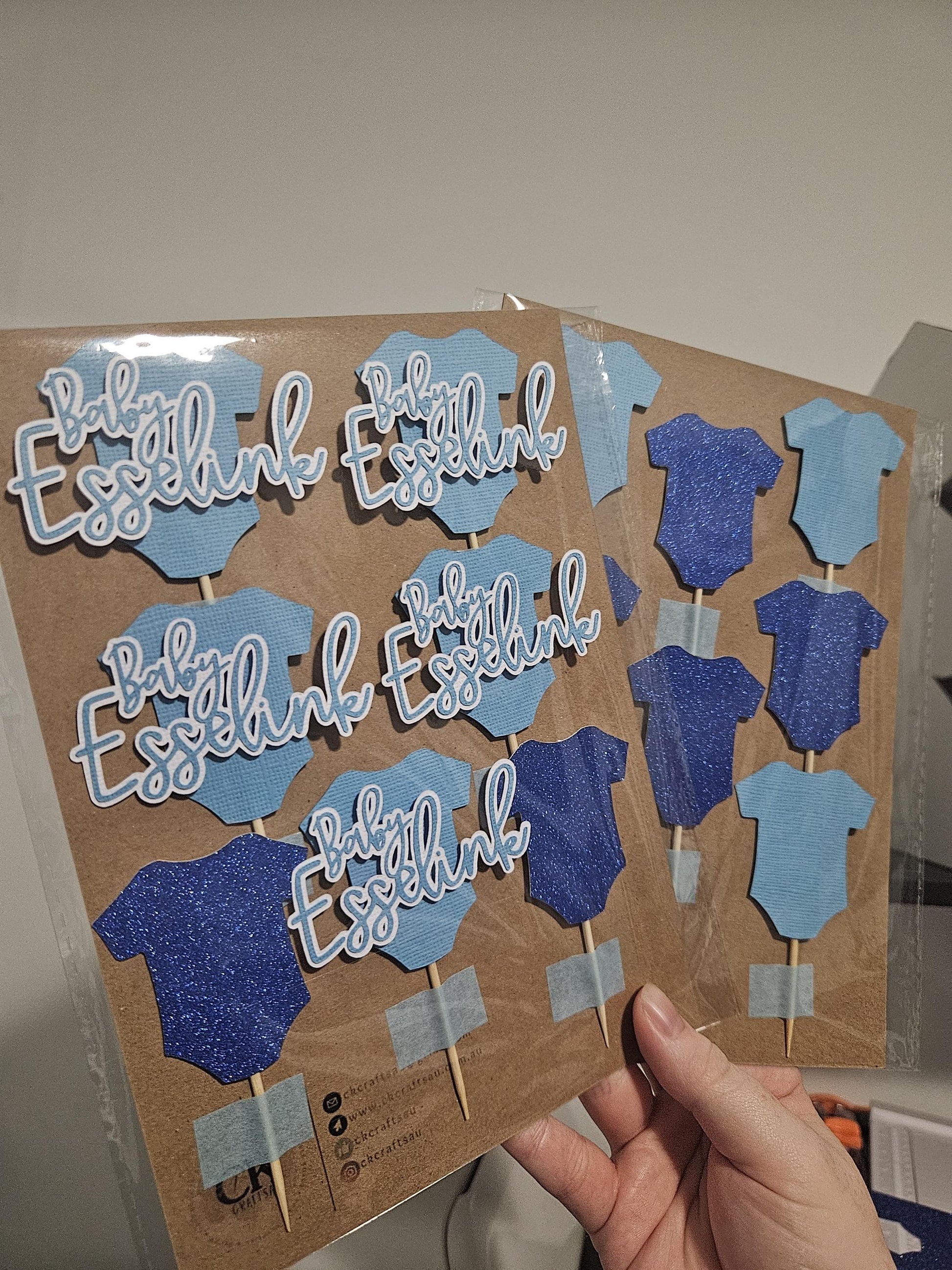 Custom Onesie Cupcake Toppers Set | Baby Shower Cupcake Decorations AU