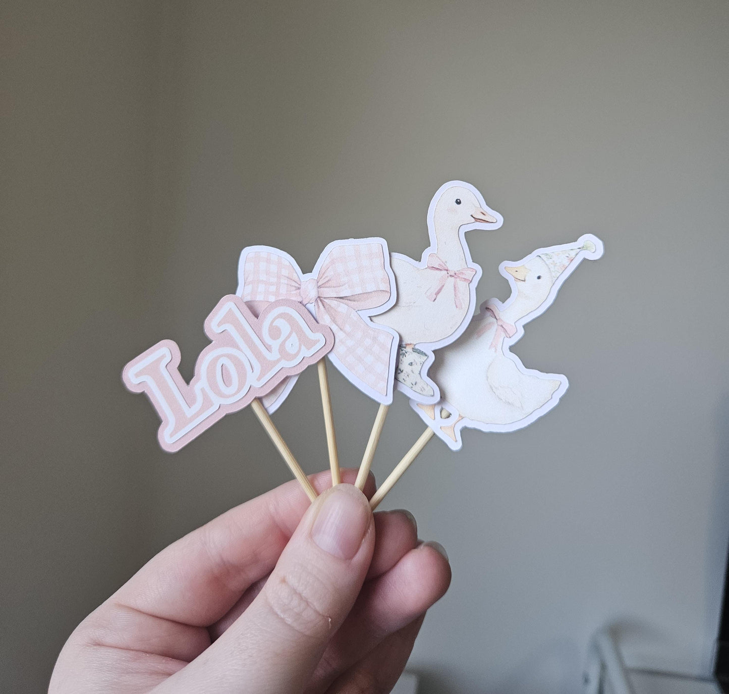 One Silly Goose Cupcake Toppers | Kids Birthday Party Supplies AU