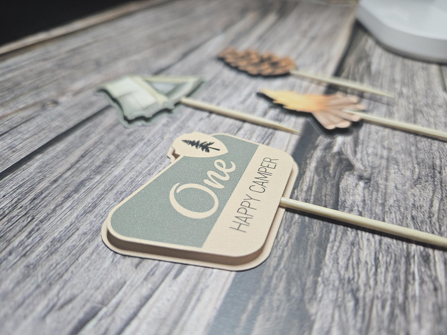 One Happy Camper Cupcake Toppers | Kids Birthday Decorations AU
