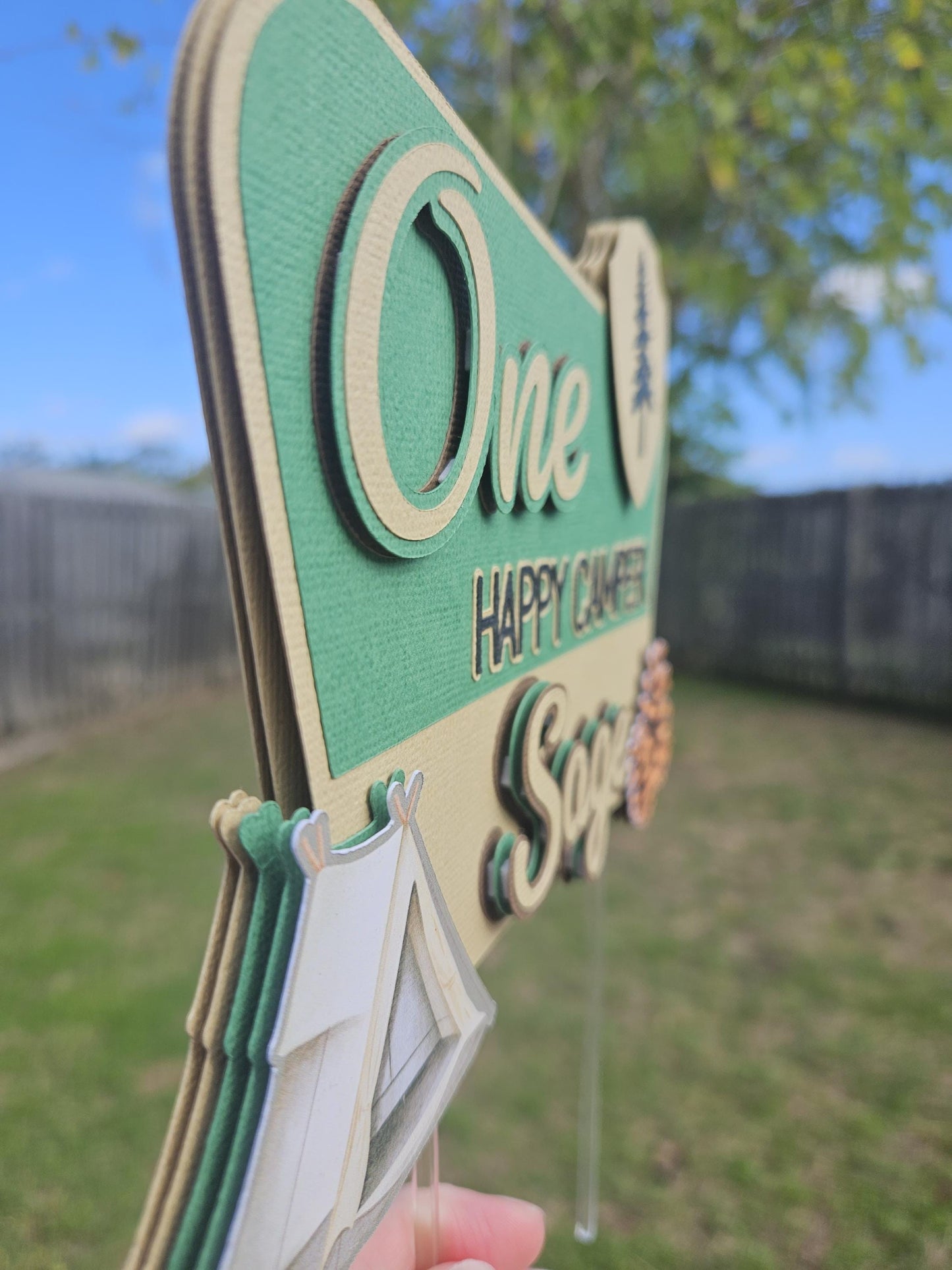 One Happy Camper Cake Topper | Custom Birthday Decorations AU