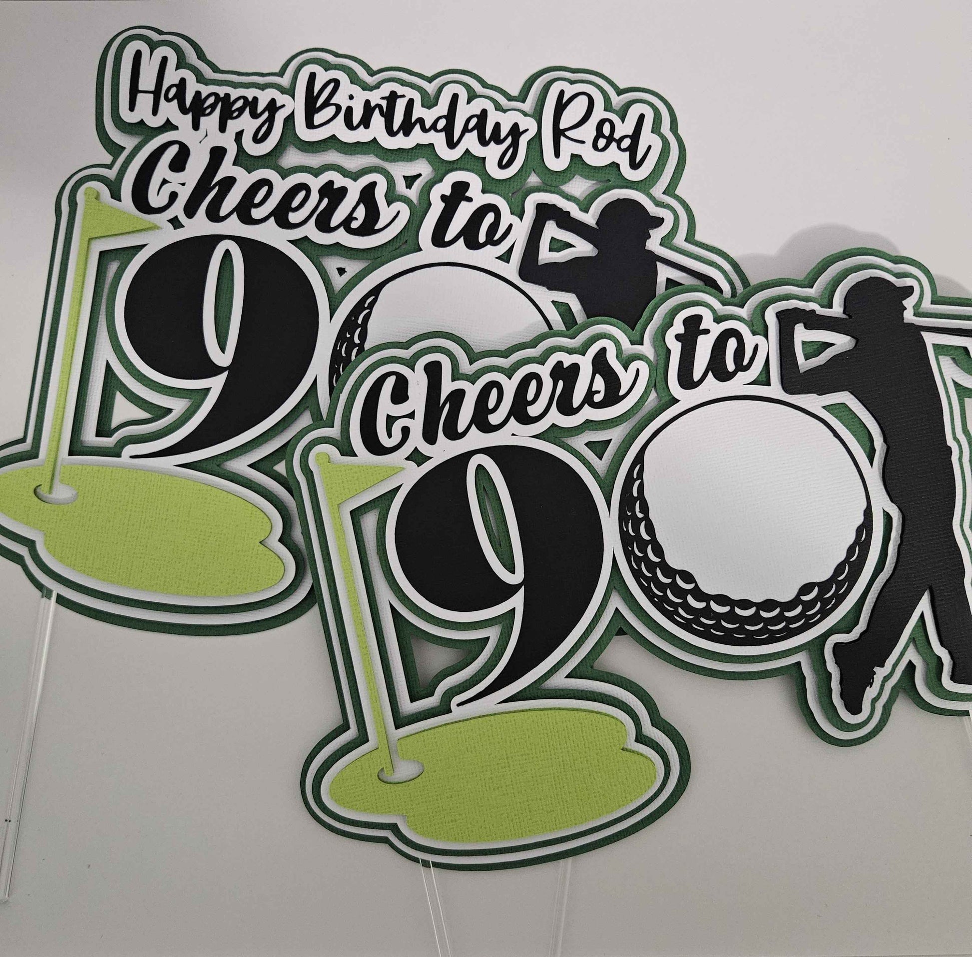 Golf Number Cake Topper | Personalised Golf Birthday Cake Topper | Hole in One Party Decoration | Custom Age Cake Topper | Golf Theme Party