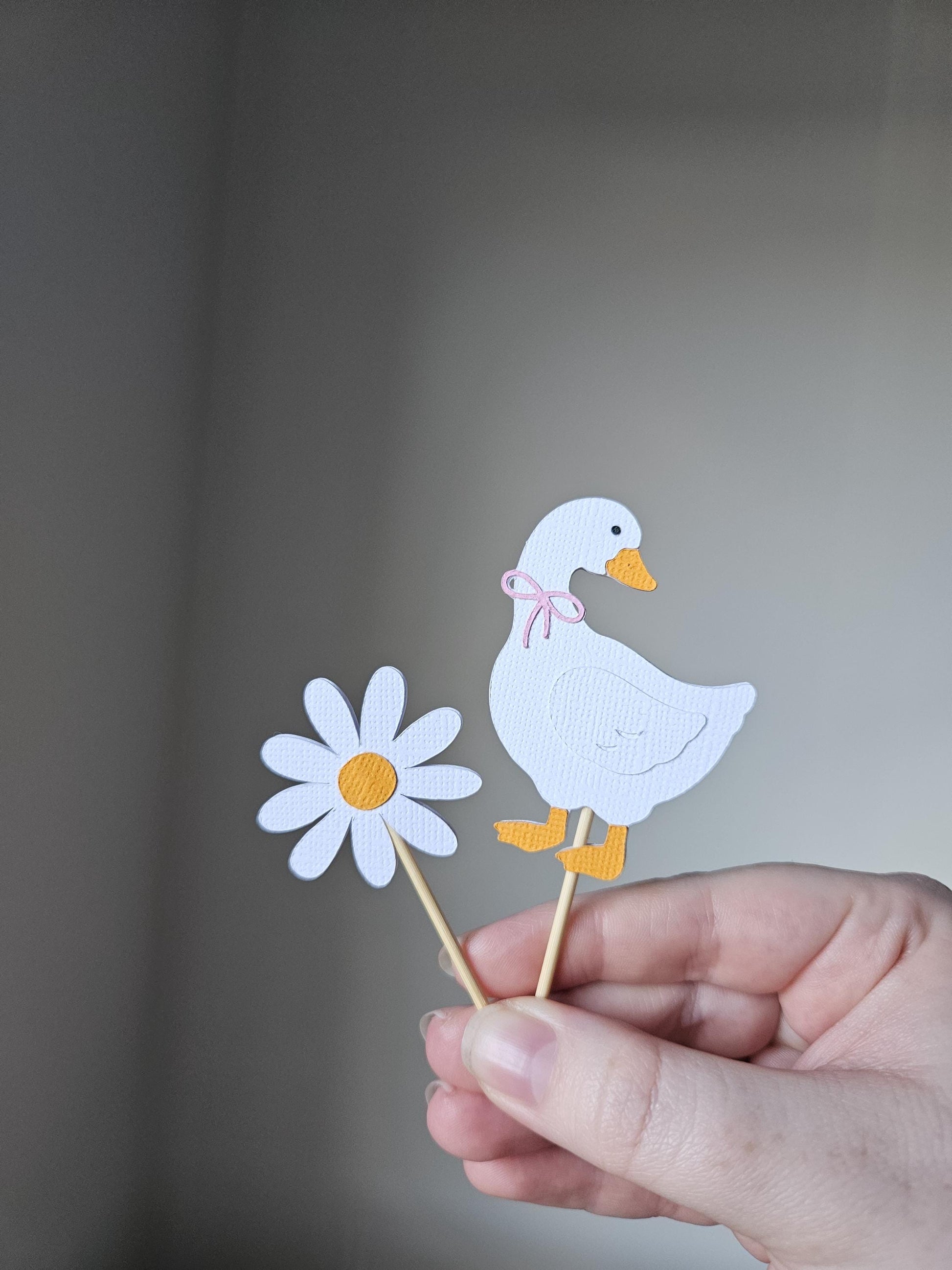 One Silly Goose Cupcake Toppers | Fun Kids Birthday Party Cake Decorations | Farm Animal Theme | Baby Shower Decor | 1st Birthday Theme