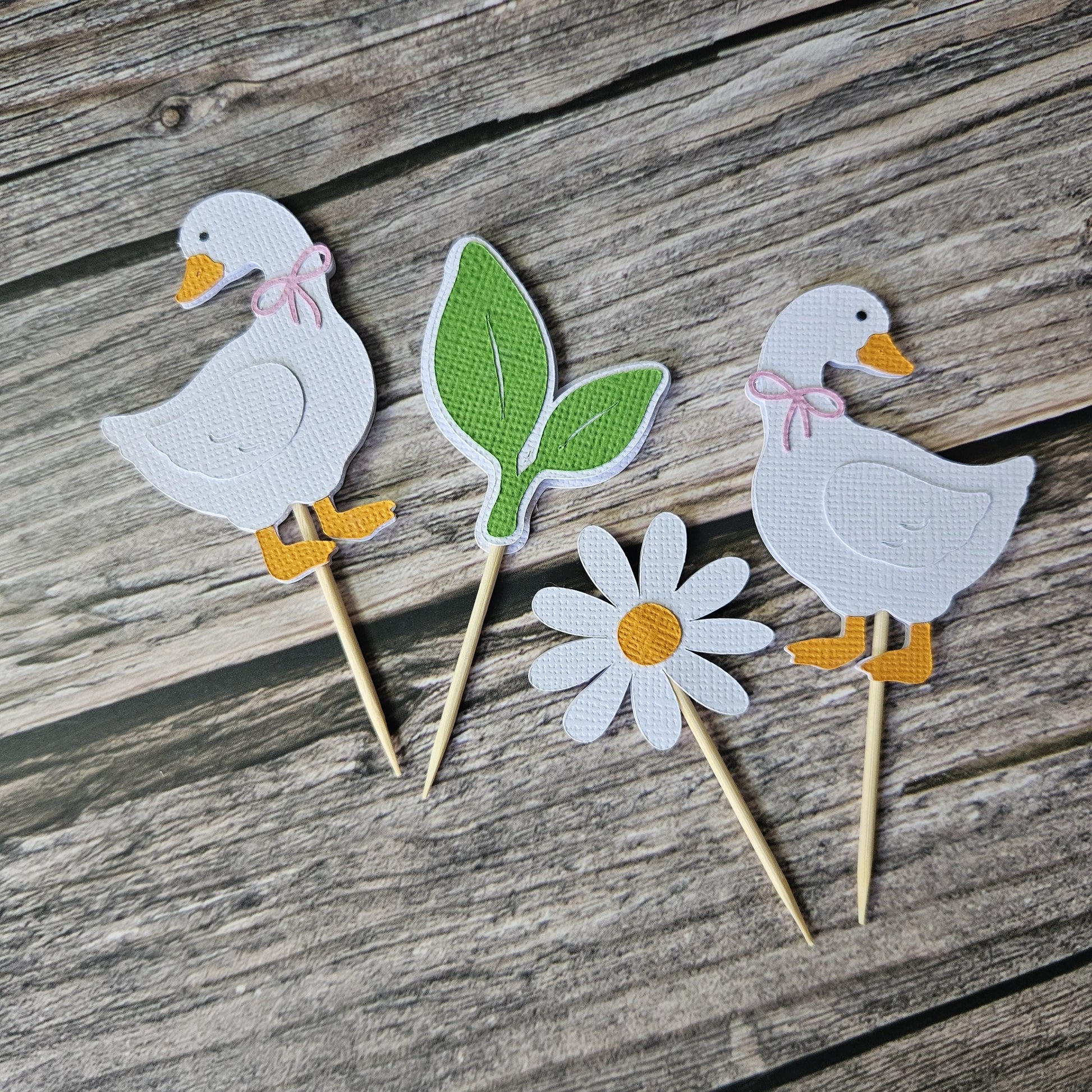 One Silly Goose Cupcake Toppers | Fun Kids Birthday Party Cake Decorations | Farm Animal Theme | Baby Shower Decor | 1st Birthday Theme