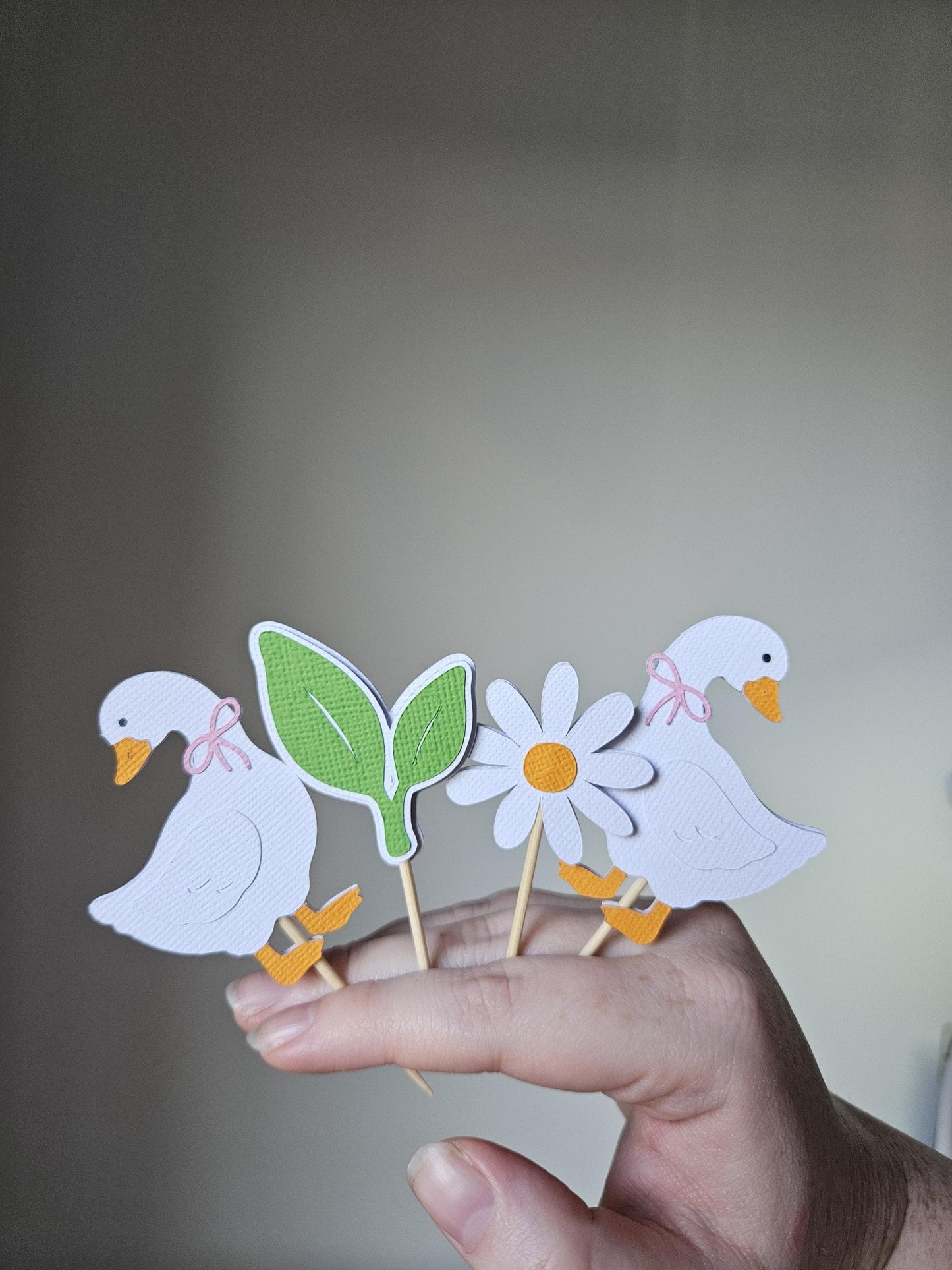 One Silly Goose Cupcake Toppers | Fun Kids Birthday Party Cake Decorations | Farm Animal Theme | Baby Shower Decor | 1st Birthday Theme