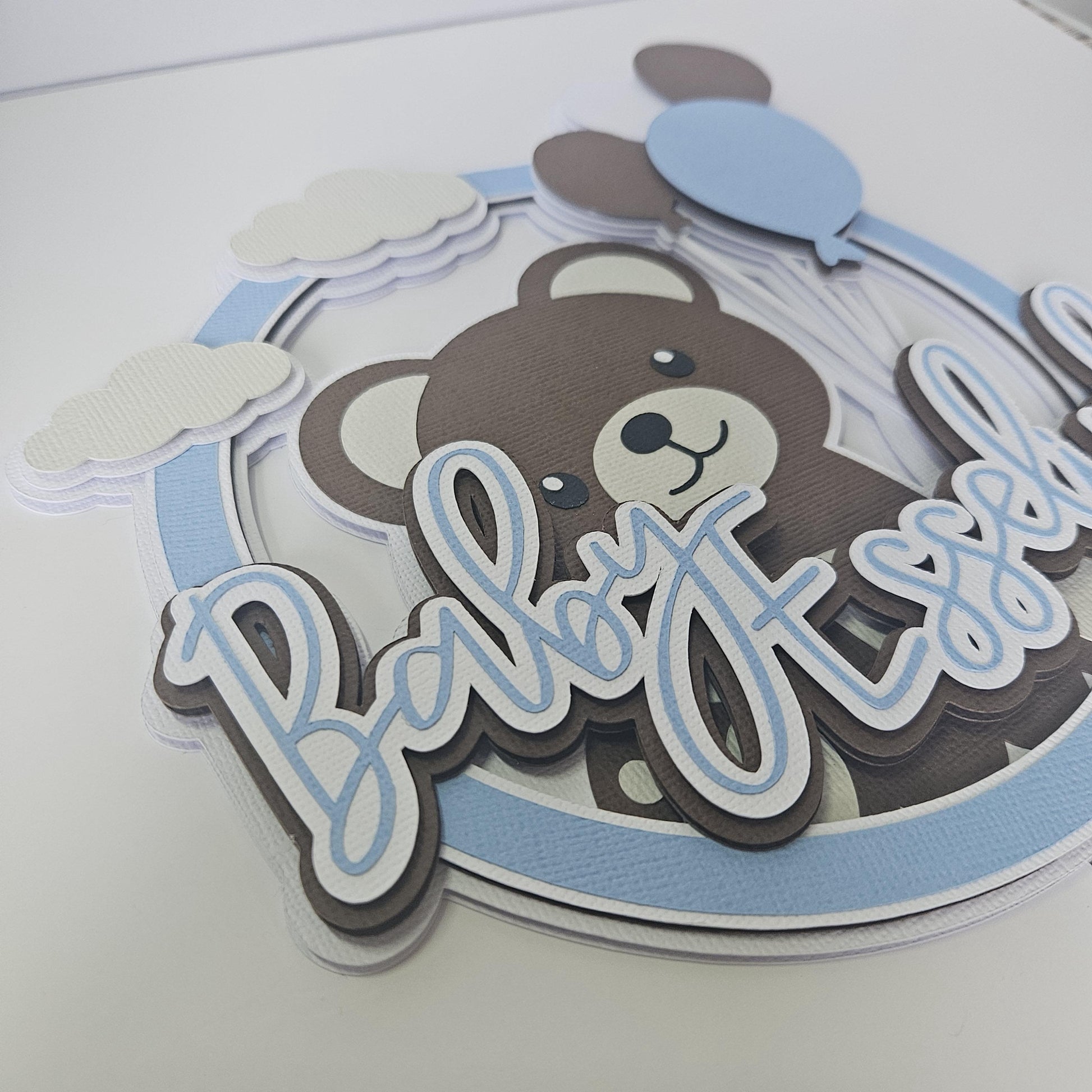 Custom Bear Cake Topper, Personalised Cake Topper, Teddy Bear Party Decoration, Baby Shower Decor, Bohoo Baby Shower Theme, Cute Cake Topper
