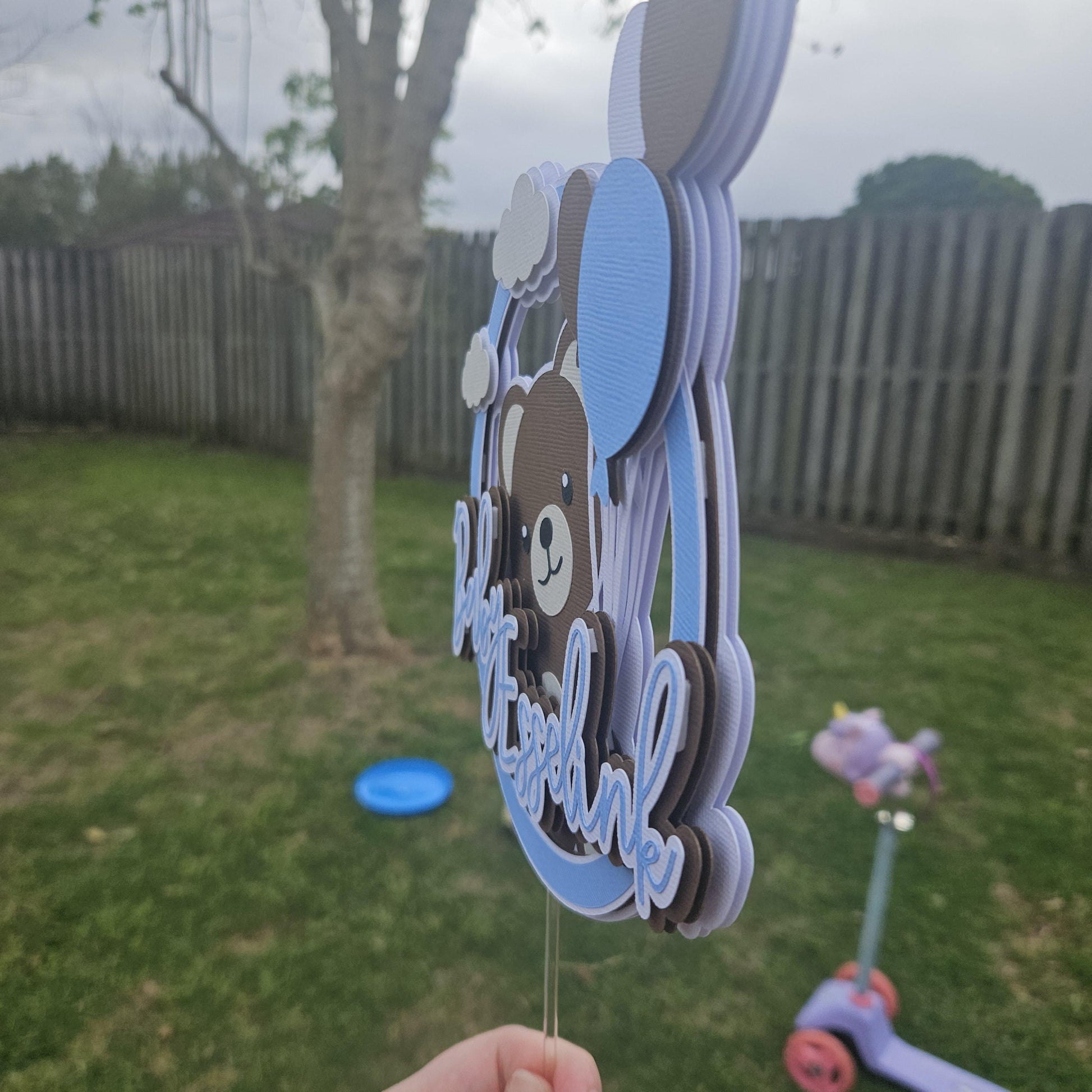 Custom Bear Cake Topper, Personalised Cake Topper, Teddy Bear Party Decoration, Baby Shower Decor, Bohoo Baby Shower Theme, Cute Cake Topper