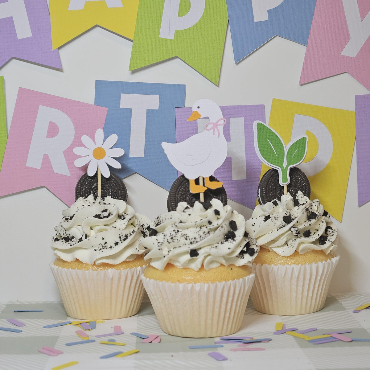 One Silly Goose Cupcake Toppers | 1st Birthday Theme