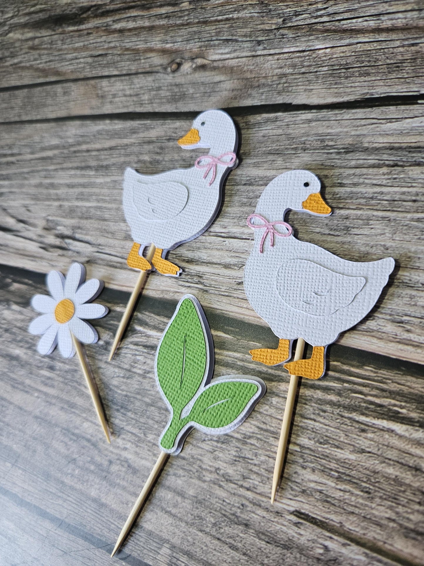 One Silly Goose Cupcake Toppers | Fun Kids Birthday Party Cake Decorations | Farm Animal Theme | Baby Shower Decor | 1st Birthday Theme