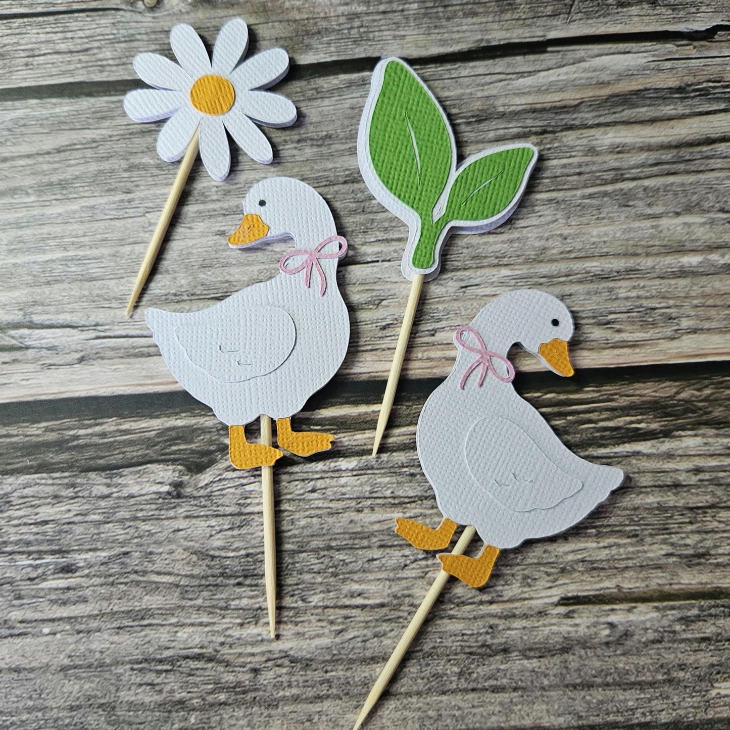 One Silly Goose Cupcake Toppers | Fun Kids Birthday Party Cake Decorations | Farm Animal Theme | Baby Shower Decor | 1st Birthday Theme
