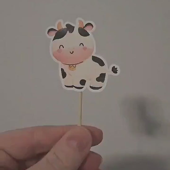 Farm Animal Cupcake Toppers: Handcrafted Barnyard Party Decor