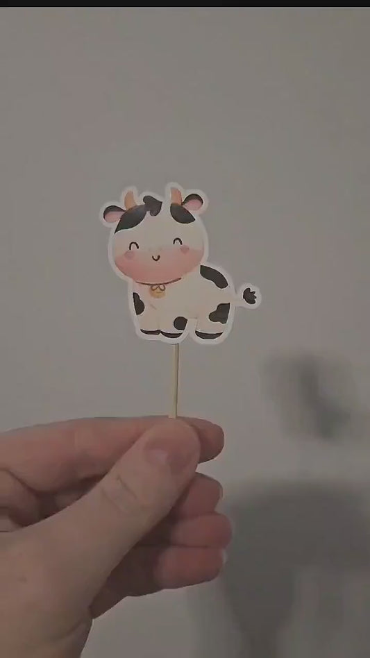 Farm Animal Cupcake Toppers: Handcrafted Barnyard Party Decor