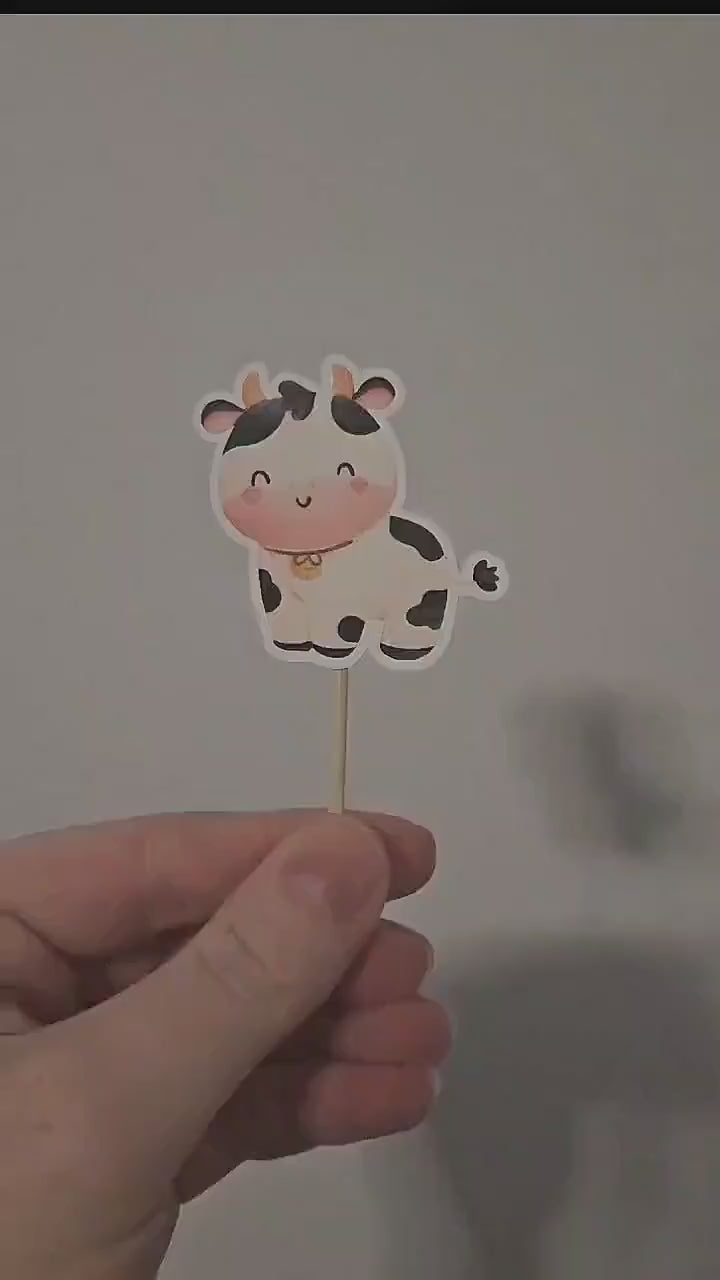 Farm Animal Cupcake Toppers: Handcrafted Barnyard Party Decor