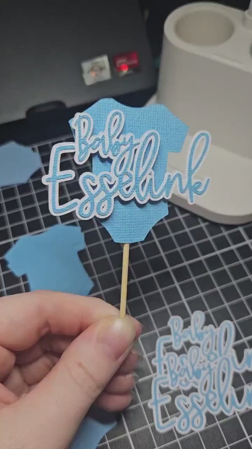 Baby Shower Onesie Cupcake Toppers, Baby Boy Cake Toppers, Boy or Girl, Custom Name, Baby Shower Decorations, Cute Baby Shower Decor