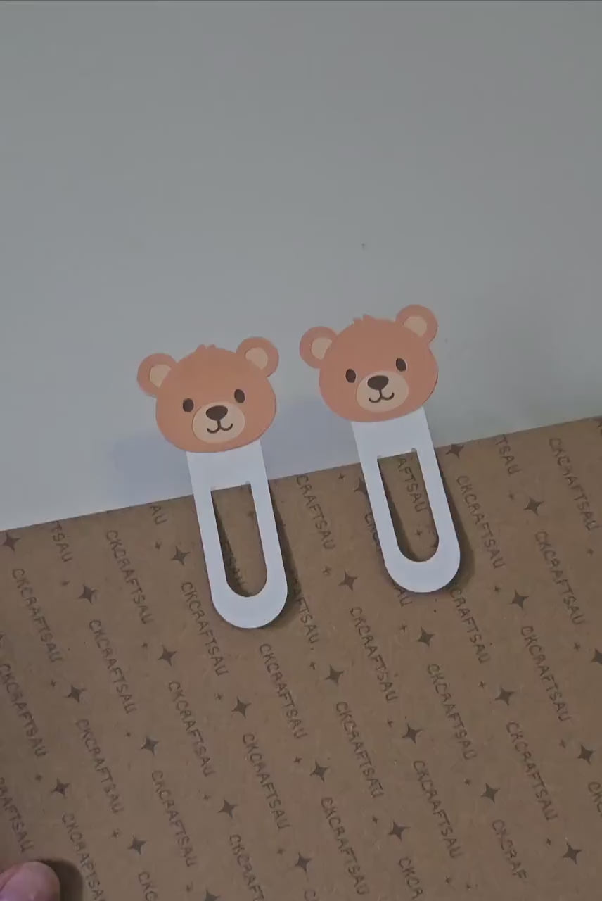 Teddy Bear Clip Bookmark | Cute Animal Book Clip | Bear Themed Reading Accessory | Cute Classroom Supplies