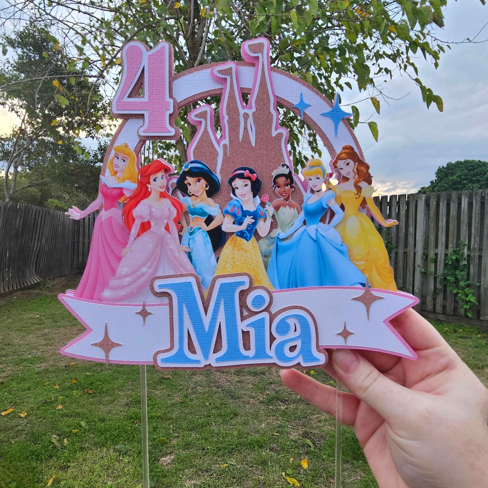 Custom Princess Cake Topper | Custom Birthday Decorations AU