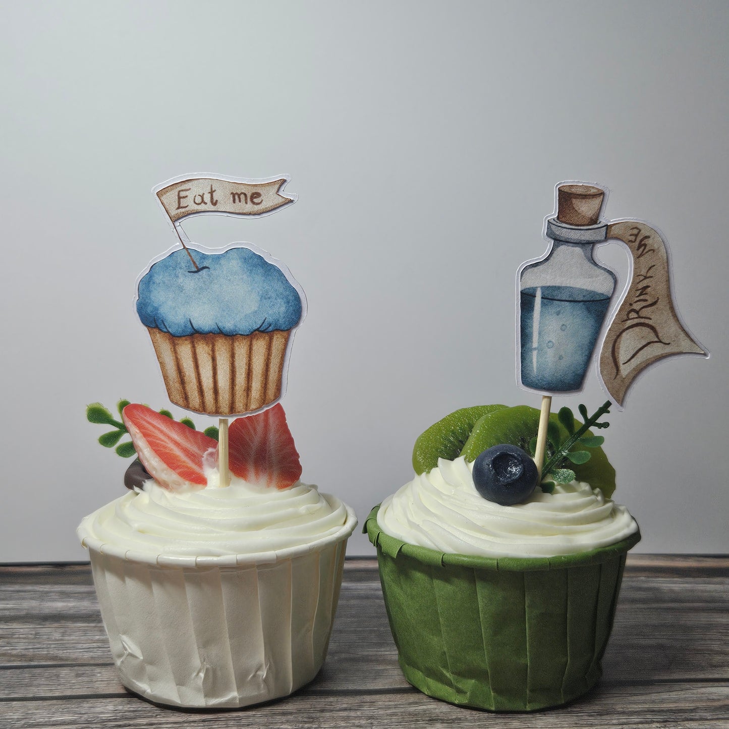 Alice in Wonderland Cupcake Toppers - Kids Party Supplies