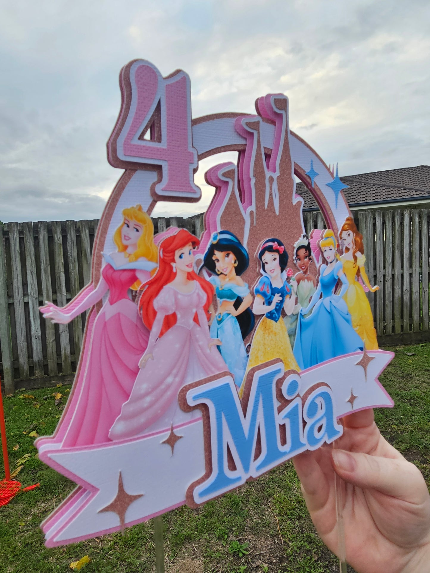 Custom Princess Cake Topper | Custom Birthday Decorations AU