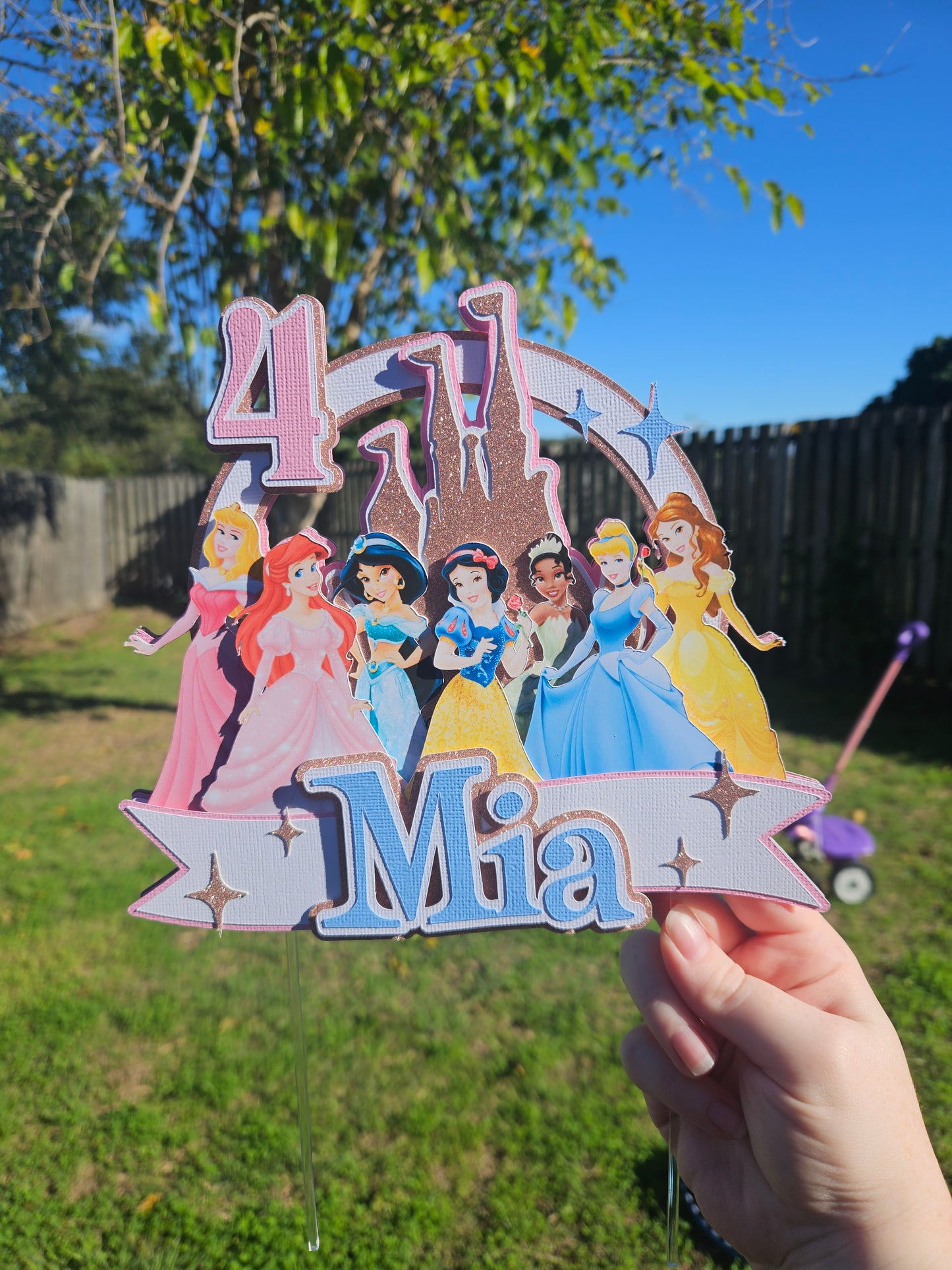 Custom Princess Cake Topper | Custom Birthday Decorations AU