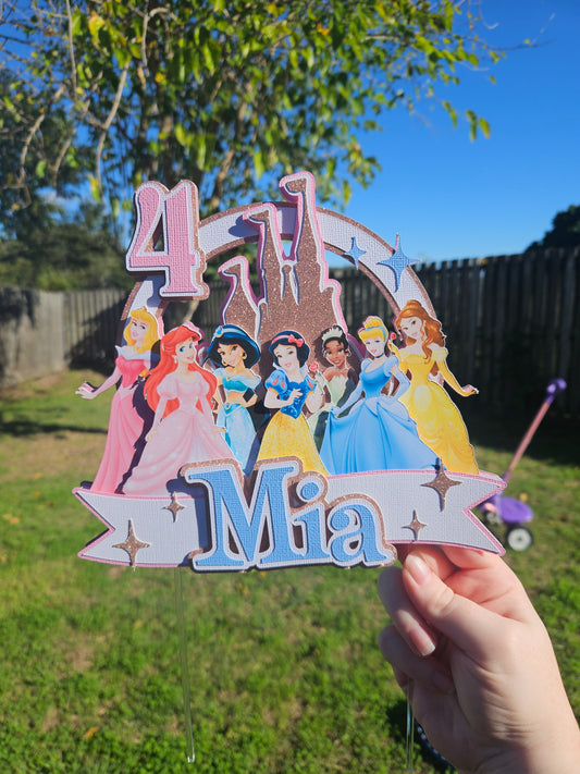 Custom Princess Cake Topper | Custom Birthday Decorations AU