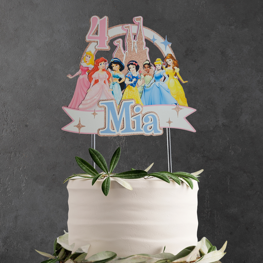 Custom Princess Cake Topper | Custom Birthday Decorations AU