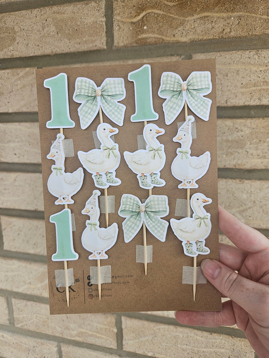 One Silly Goose Cupcake Toppers - Kids Party Supplies